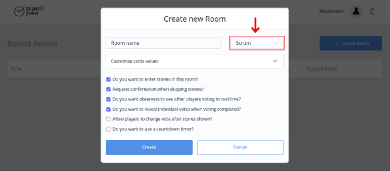 Создайте комнату